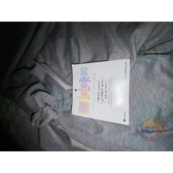 Lularoe Tunic Top Women Size XL Stretch Short Sleeves High Low Hem Gray - Picture 10 of 10